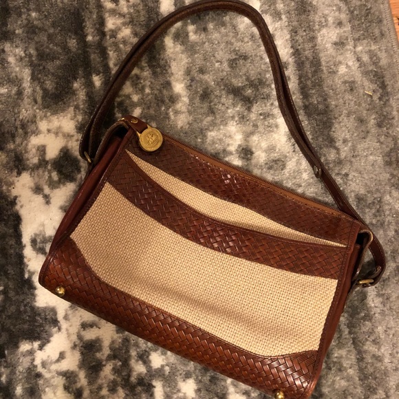 brahmin woven handbag